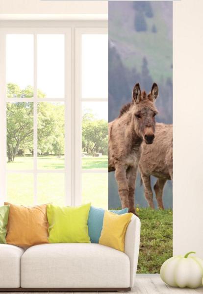 Flächenvorhang Beste Freunde,  Schiebevorhang, Schiebegardine, modern, 60 cm breit, 2,65 m hoch, 3 m hoch